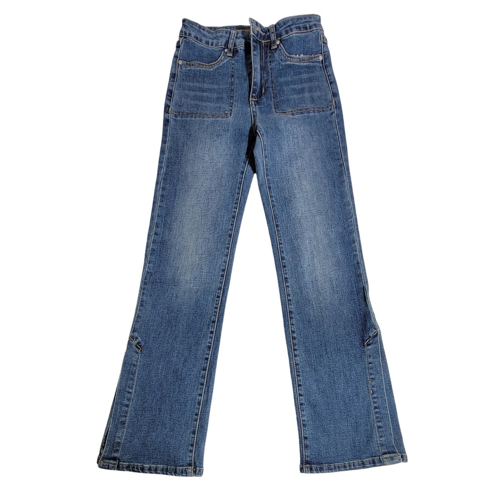 Joes Jeans Womens Medium Wash Flare Leg Patch Pocket Denim Jeans Size 12